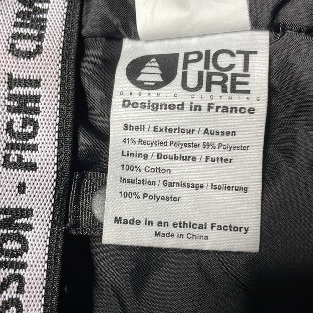 Picture Organic Women’s Navy Blue and White Hooded Snow Jacket, size small - Picture 14 of 15